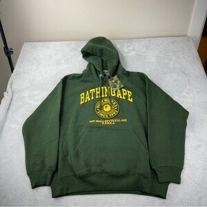 Bape A Bathing Ape NWT Men's Size XL College Graphic Pullover Hoodie Made Japan
